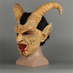 Meeste Krampus Deemonimask Filmikost&uuml;&uuml;m Lamba Sarvedega Kuradi Pea Kate Halloweeni Pidu &Otilde;udus Kost&uuml;&uuml;m Lucifer Deemon Lateksmaskid
