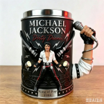 Loominguline Michael Jacksoni &otilde;llekruus 304 roostevabast terasest vaikustang Unique Kingitus f&auml;nnidele 300ml gray