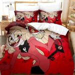 Moodne Multifilmi Hazbin Hotel Voodipesu Komplekt Tekikoti Komplekt Padjap&uuml;&uuml;ridega &Uuml;heinimese T&auml;iskasvanu Suuruse Queen King Voodipesu Kodu Tekstiil 140x200cm 3pcs
