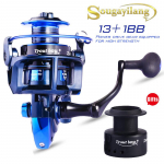 Spinningurullid 13+1BB kerge &uuml;lisile alumiiniumist merep&uuml;&uuml;girull varupooliga 2000