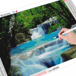 N&auml;put&ouml;&ouml; Teemantmaal Kaunis lumi Talvine maastik Teemanttikandid T&auml;ispuuritud kivikivi 20*30 cm