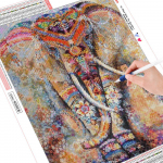 Teemantmosaiik elevant 5d DIY teemantmaaling loomade teemanttikandid 20X30