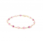 Les Tr&eacute;sors De Lily [F6690] - Bracelet Plaqu&eacute; Or 'Gouttes de F&eacute;es' Rose Heleroosa
