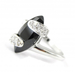 Bague Argent 'D&eacute;sir' noir 58 must