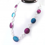 NOA [G5946] - Collier Cr&eacute;ateur 'Nora' turquoise rose t&uuml;rkiissinine