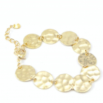 Les Tr&eacute;sors De Lily [G9436] - Bracelet Plaqu&eacute; Or 'Chor&eacute;graphie' dor&eacute; - 15 mm kuld