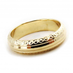 Kullatud abielus&otilde;rmus 'Lien d'Amour' - 6 mm 50 kuld