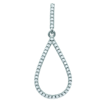 Les Tr&eacute;sors De Lily [L3931] - h&otilde;bedane ripats 'Sissi' h&otilde;bevalge (roodiumiga kaetud) - 30x11 mm valge