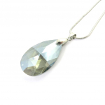 Les Tr&eacute;sors De Lily [M9363] - Collier cr&eacute;ateur 'Cristal' bleu gris h&otilde;be