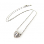 Les Tr&eacute;sors De Lily [N6845] - Collier Argent 'Love' blanc (rhodi&eacute;) h&otilde;be