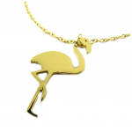 Les Tr&eacute;sors De Lily [P7917] &ndash; kuldne Flamingo terasest disainerkaelakee &ndash; 25x12 mm kuld