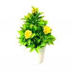 &Otilde;itsev kimp Kunstlik roosilill Miniascape Photograph Rekvisiidid Pulma Kodu Bonsai Decor kollane