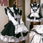 Lolita neiu kleit Naiste ettekandja kost&uuml;&uuml;mid Bowknot Ruffle gooti Cosplay uhked kleidid S