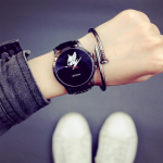 Korea k&auml;ekellad Harajuku lihtsad retromoekellad paarile must