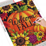 5D-teemantmaal, Halloweeni uustulnuk Teemanttikandite m&uuml;&uuml;k Multifilm Mosaiik S&uuml;giskivist pilt Kodukaunistus Full Round (20X30CM)