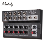 Muslady MIX5210 10-kanaliline mikseripult digitaalse helimikseri stereo DJ-v&otilde;rgu reaalajas salvestamiseks EU Plug