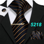 Barry.Wang Tie Hanky ​​Mansetin&ouml;&ouml;bid Kuldne lipsuklamber meestele Ametlik siidist lips disainerile N-5232