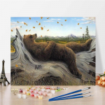 K&auml;sitsi maalitud numbrid &Otilde;limaal L&otilde;uend DIY Maali numbrite j&auml;rgi Digitaalne &otilde;limaal Kodukaunistus 40x50cm no frame