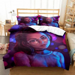 J&otilde;uluteemaline tr&uuml;kikomplekt on paigutatud padjakomplekti Blame Dark Black Skull voodipesu kolmeosaline komplekt King