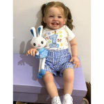 60 CM Reborn Baby Doll 3D v&auml;rvitud naha veresooned, realistlik t&uuml;druk Bebe nukk Vasts&uuml;ndinud beebid K&auml;sitsi valmistatud m&auml;nguasi v&auml;ikelapse elutruu Finished doll