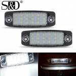 2 tk Xenon White LED autonumbri taustavalgusti lamp numbrim&auml;rgi tuled pirn Canbus 6000K 12V Hyundai Sonata YF GF jaoks