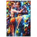 DIY 3D Teemantmaalid Inimesed tantsivad Tikand Ristk&auml;sit&ouml;&ouml; Kodukaunistus Full Round 20x25CM