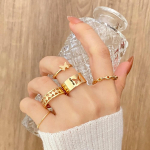 IF ME Fashion Butterfly Heart Ažuurne s&otilde;rmuste komplekt Lihtsad kuldsed s&otilde;rmused naistele Aksessuaarid Ehted 19