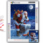 DIY 5D Teemantmaali J&otilde;ulupuu J&otilde;uluvana Lumemees Ristpistekomplekt T&auml;ispuurimise Tikand Mosaiik Kunst Pilt kividest Kingitus Full Round 20X30CM