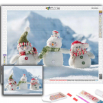 Teemanttikandid j&otilde;ulupuu J&otilde;uluvana lumememm 5D DIY Teemantmaal Ristpistes Rhinestone Full Round 20X30CM