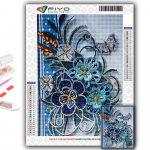 Populaarne 5D isetehtud ristpistes lillede maalimine t&auml;ispuur-ristpistes k&auml;sit&ouml;&ouml;komplekt Seinakleebis Kodukaunistus Full Round 20X30CM