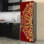 Geomeetrilise mustriga seinak&uuml;lmiku kleebised s&ouml;&ouml;gitoa jaoks kodukaunistamiseks tellised tassikapp Toit Vin&uuml;&uuml;l Art Seinakleebised K&uuml;lmik 60x180cm(1 pcs)