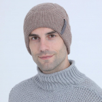 Uued s&uuml;gis- ja talvised meeste ja naiste silmkoelised m&uuml;tsid Rolled Edge Plus sametist paksendatud Personality Logo M&uuml;ts one size hall v&auml;rv