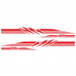 Haagissuvila kleebis Haagissuvila reisihaagis Matkaauto Triibud Graafika kleebised Autokleebised Auto punane