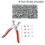 Komplektid Snap Fasteners Kit Tool Metal Snap Buttons R&otilde;ngad koos kinnitustangidega Press