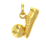 Les Tr&eacute;sors De Lily [R7413] - kullatud  Passion Football  ripats - 18x10 mm kuld