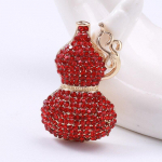 Blucome Luksuslik Creative Rhinestone Gourd Pross Mood Meeste &Uuml;likonna Mantli Pin Naiste Laste &Uuml;likonna Aksessuaarid roheline