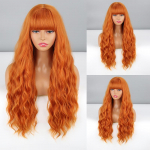 LISI HAIR Pruunid blondide esilet&otilde;stmistega Ombre Color Pikk laineline parukas tukkidega S&uuml;nteetilisest kiust naiste igap&auml;evane Cosplay laineline parukas