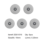 5 tk hambaravi teemantketas kahepoolne teraline l&otilde;ikamine DD01-019-5pcs