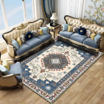 Retro elutoa vaibad Kodu sisustus Boheemlaslik mood Luksuslik atmosf&auml;&auml;r Lilleline abstraktne IG Pehme suur pind Magamistoa pol&uuml;estervaip 50*80cm black