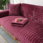 Paks pehme diivanir&auml;tik Euroopa universaalne diivani kate libisemiskindel diivani kate diivani r&auml;tik elutoa sisekujunduseks 110x240cm 1pcs lillakaspunane v&auml;rv