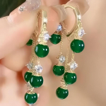 Aksessuaarid naistele Emerald Cat Eye Stone Tuttk&otilde;rvar&otilde;ngad naistele Pulmapeo Aastap&auml;eva Kingitus Ehted Pendientes Mujer