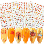 1 tk lehtede kleebised k&uuml;&uuml;ntele S&uuml;gisene k&uuml;&uuml;nekunsti fooliumid Kaunistused Kujundused Lilled Manik&uuml;&uuml;r Dekoor