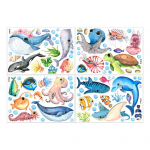 1 komplekti seinakleebised Merikilpkonna kaheksajalg kala multifilm Isekleepuv erksav&auml;rviline PVC mereelu seinaplakatid Kodukaunistus mitmev&auml;rviline