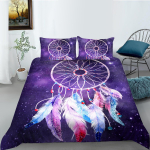 3D Star Dream Catcher voodipesukomplekt tekikate ja padjap&uuml;&uuml;r 2 v&otilde;i 3 &uuml;heinimesevoodiga T&auml;issuuruses t&otilde;mblukuga Dreami voodipesu &uuml;limugav voodipesu DE 100x135cm