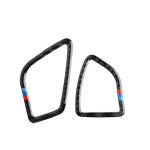 2tk Carbon Fiber Car Central armatuurlaua kliimaseadme v&auml;ljalaskeava raami kleebis BMW 3 seeria F30 3GT F34 2013-2018 jaoks 2pcs black
