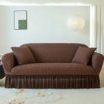 Voldis Seersuckeri diivanikate elutuppa Paks elastne tugeva veniva diivani katted 1/2/3/4 istmega diivani tugitooli kate 2 Seat 145-185cm