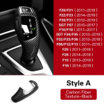 For BMW 3 4 Series 3GT F20 F30 F31 F32 F34 F36 Carbon Fiber Interior Gear Panel cover trim Car interior Stickers car 2 black