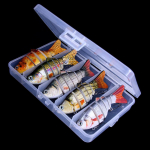 5 TK kalap&uuml;&uuml;givobler Lifelike Segment Swimbait Crankbait Hard Bait Aeglane kunstlik landivarustus 5PCS