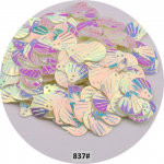 10g / pakk sillerdav S&auml;rav Shell Confetti Glitter 13mm Baby Shower Konfetipeo Merineitsi peolaua hajutav sisekujundus 10g