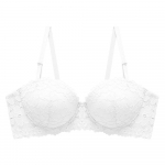 Pitsist Half Cup Push Up rinnahoidja Valge t&uuml;drukute rinnahoidja 36/80AB